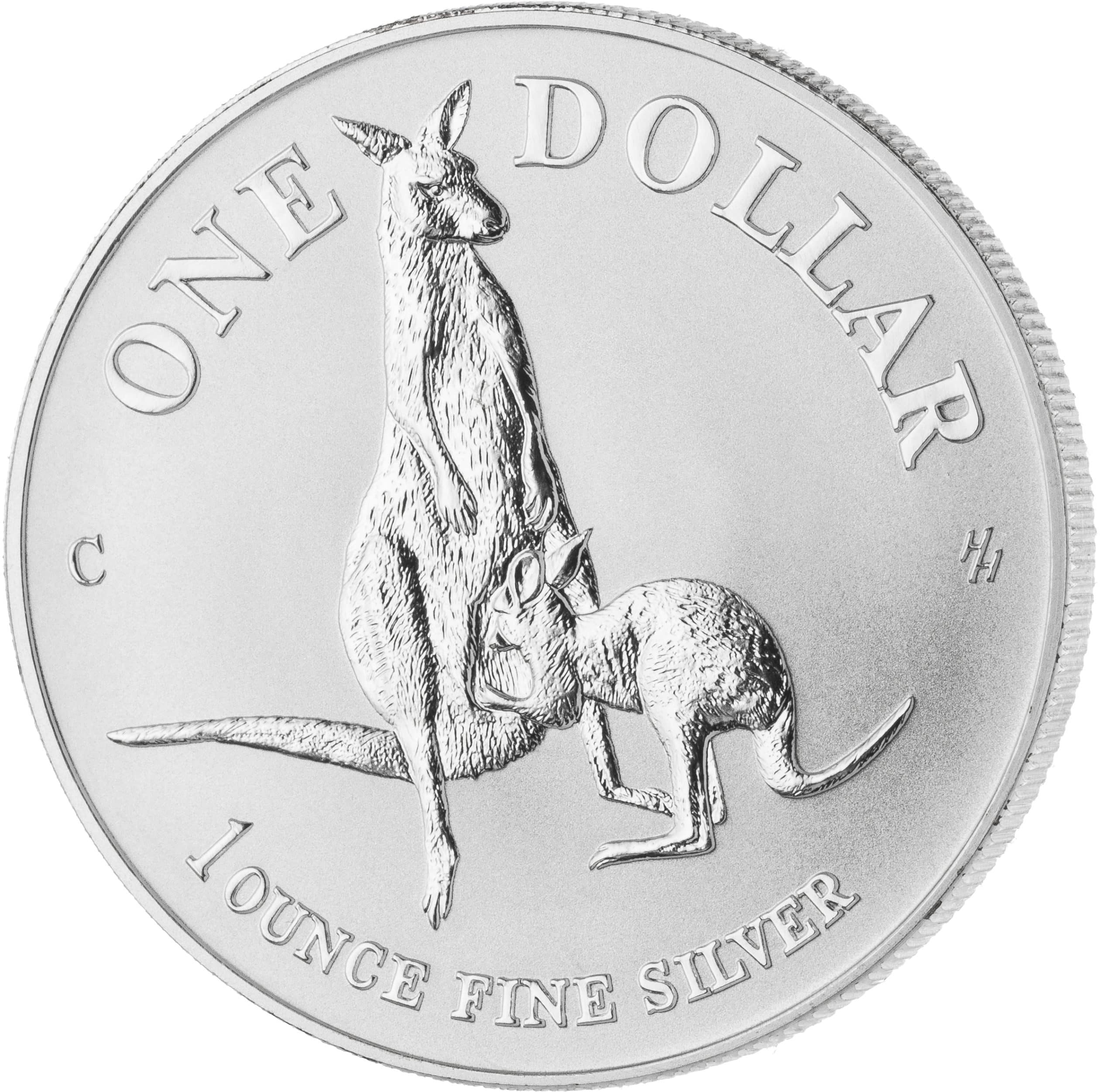 1 Unze Australian Kangaroo Silbermünze Vorderseite